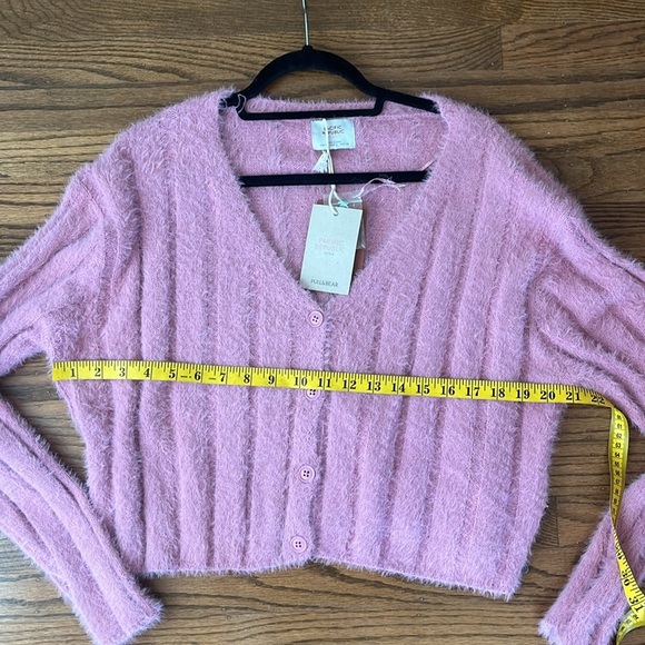 Pacific Republic Pull Bear Cropped Oversized Cardigan New With Tag Size L - Picture 9 of 11